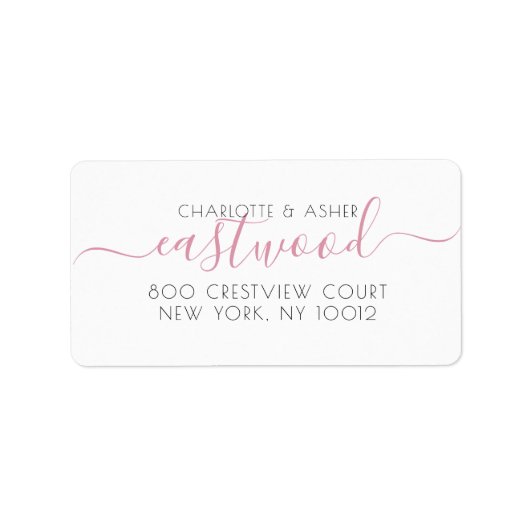 Paar Naam Groene bruiloft Monogram Retouradres Etiket (Voorkant)