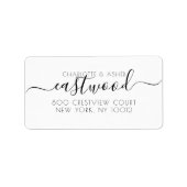 Paar Naam Groene bruiloft Monogram Retouradres Etiket (Voorkant)