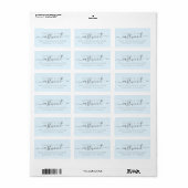 Paar naam Monogram Blauw retouradres Etiket (Full Sheet)