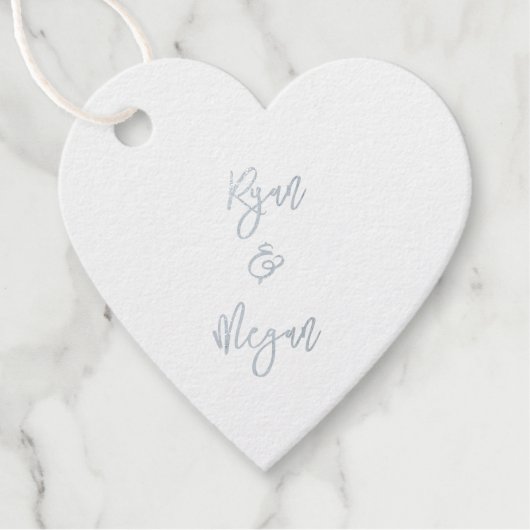 Paar NAAM & NAAM Verloving bruiloft viering Bedankjes Labels (Voorkant)