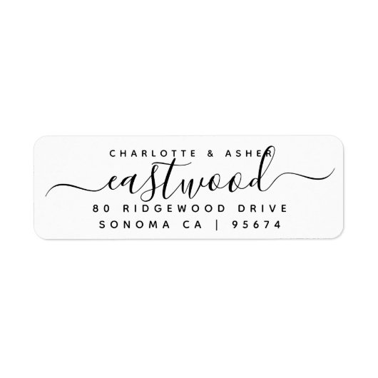 Paar naam retour adres label (Voorkant)