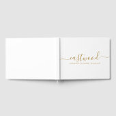 Paar naam Weddenschap Gold Monogram Gastenboek (Volledig)