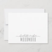 Paar naam Weddenschap Monogram Art Deco Typografie Notitiekaartje (Voorkant)