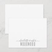 Paar naam Weddenschap Monogram Art Deco Typografie Notitiekaartje (Voorkant / Achterkant)