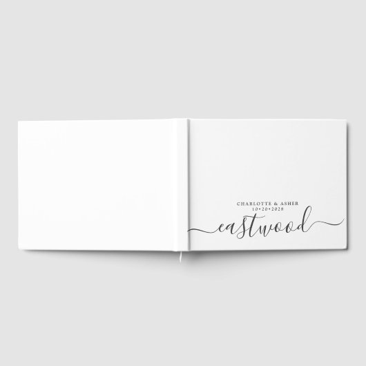 Paar naam Weddenschap Monogram Gastenboek (Volledig)