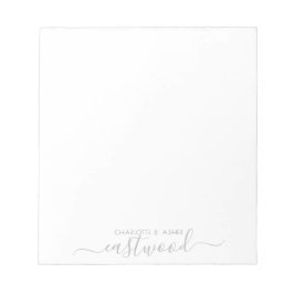 Paar naam Weddenschap Monogram Notitieblok