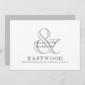 Paar naam Weddenschap Monogram Notitiekaartje (Voorkant / Achterkant)