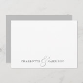 Paar naam Weddenschap Monogram Notitiekaartje (Voorkant / Achterkant)