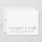 Paar naam WeduwMonogram Notitiekaart Notitiekaartje (Voorkant)