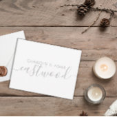 Paar naam WeduwMonogram Notitiekaart Notitiekaartje