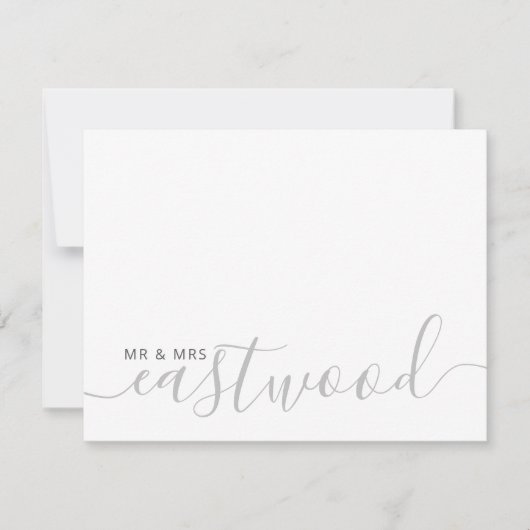 Paar naam WeduwMonogram Notitiekaart Notitiekaartje (Voorkant)