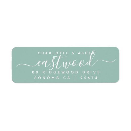 Paar naam wit op blauw etiket (Voorkant)