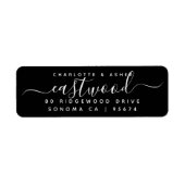 Paar naam wit op zwart etiket (Voorkant)