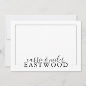 Paar Name Script Serif Wedding Note-kaarten Notitiekaartje (Voorkant)