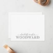 Paar Name Wedding Monogram Art Deco Typografie N Notitiekaartje (Voorkant / Achterkant in situ)