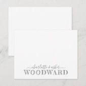 Paar Name Wedding Monogram Art Deco Typografie N Notitiekaartje (Voorkant / Achterkant)