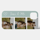 Paar namen 3 foto's collage raster i Phone case (Achterkant (horizontaal))