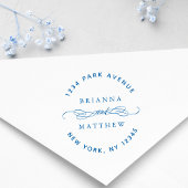 Paar Namen Bruiloft Retouradres Rubberstempel