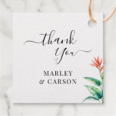 Paar namen Dank u Greenery Gold Bedankjes Labels (Achterkant)