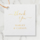 Paar namen Dank u Greenery Gold Bedankjes Labels (Voorkant)