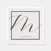 Paar namen Elegant monogram Servet (Voorkant)