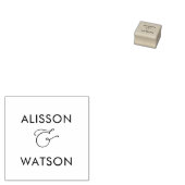 Paar Namen en Ampersand Rubberstempel (Gestempeld)