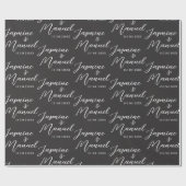 Paar Namen Gift Wrapping Papier Bruiloft (Vlak)