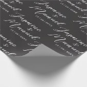 Paar Namen Gift Wrapping Papier Bruiloft (Hoek)