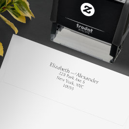 Paar namen | Retouradres Bruiloft Rubberen stempel