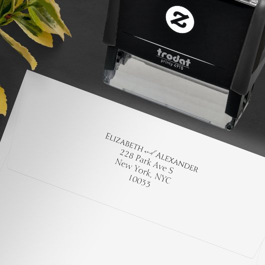 Paar namen | Retouradres Bruiloft Rubberen stempel