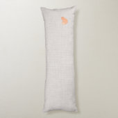 Paar NAMEN Sinaasappel Waterverf Hart Linnen Liefd Lichaamskussen (Achterkant (Verticaal))