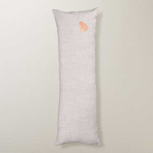 Paar NAMEN Sinaasappel Waterverf Hart Linnen Liefd Lichaamskussen (Achterkant (Verticaal))