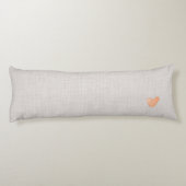 Paar NAMEN Sinaasappel Waterverf Hart Linnen Liefd Lichaamskussen (Achterkant)