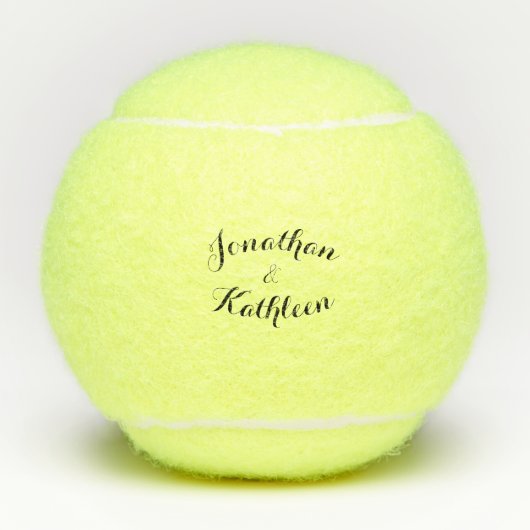 Paar namen tennisballen (Voorkant)