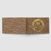 Paar Namen Trouwdatum Laurel Krans Goud Gastenboek (Volledig)