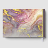 Paar Namen Vastgesteld Datum Jaar Goud Gastenboek (Achterkant)