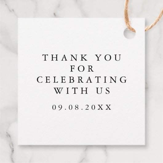 Paar Names Modern Floral Wedding Favor Labels (Achterkant)