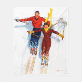 Paar neerwaartse sloop fleece deken (Voorkant)