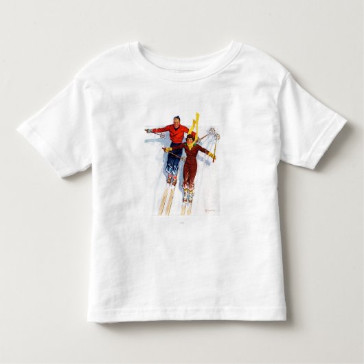 Paar neerwaartse sloop kinder shirts (Voorkant)