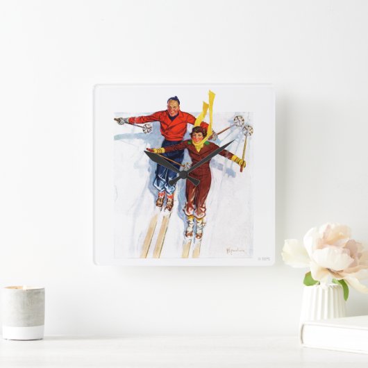 Paar neerwaartse sloop vierkante klok (Huis)