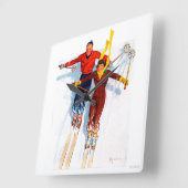 Paar neerwaartse sloop vierkante klok (Hoek)