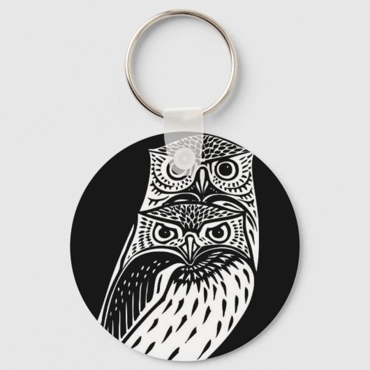 Paar of Owls Sleutelhanger (Voorkant)