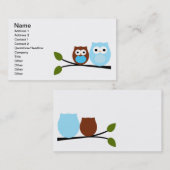 Paar of Owls Visitekaartjes (Voorkant / Achterkant)