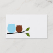 Paar of Owls Visitekaartjes (Achterkant)