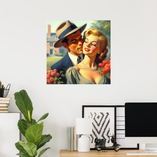  Paar Olieverfschilderij Poster (Thuiskantoor)