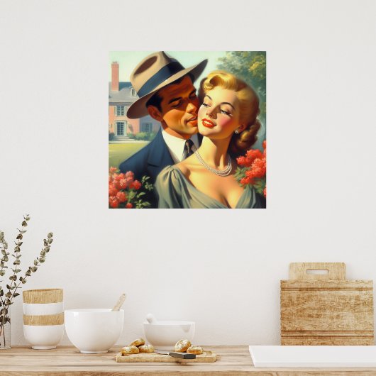  Paar Olieverfschilderij Poster (Keuken)