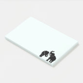 Paar Olifant Post het merkt op Post-it® Notes (Schuin)