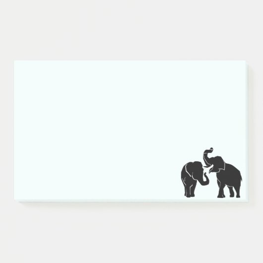 Paar Olifant Post het merkt op Post-it® Notes (Voorkant)
