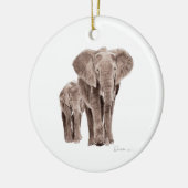 paar olifanten boomornament keramisch ornament (Links)