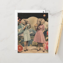 paar olifantendames Surrealistisch ontbijtcollage